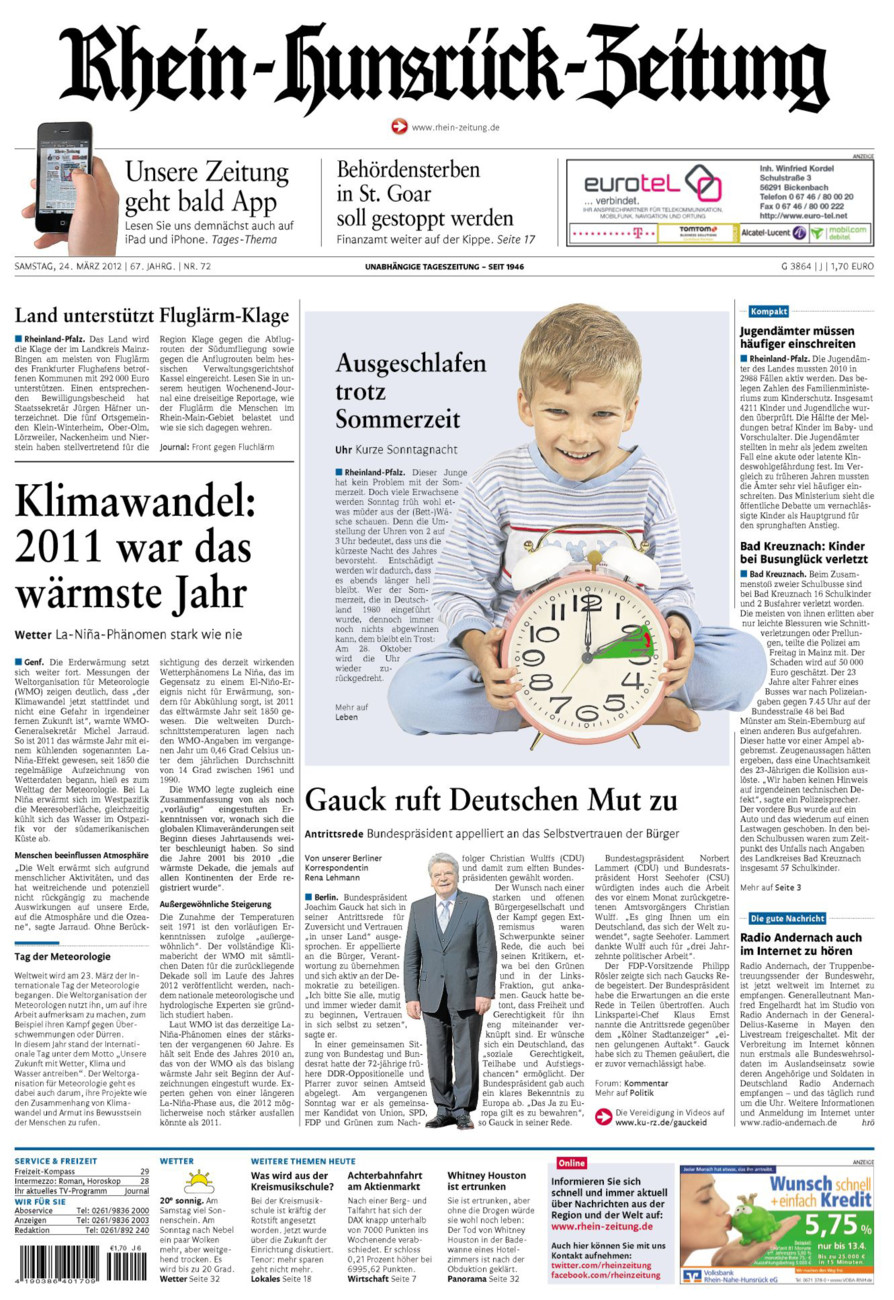 Rhein-Hunsrück-Zeitung vom Samstag, 24.03.2012
