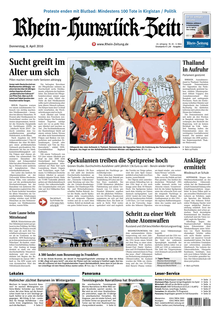 Rhein-Hunsrück-Zeitung vom Donnerstag, 08.04.2010
