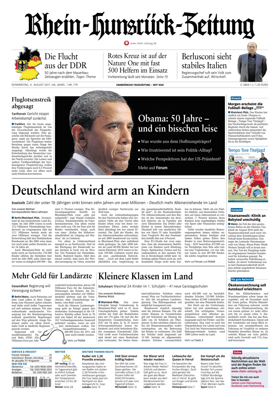 Rhein-Hunsrück-Zeitung vom Donnerstag, 04.08.2011
