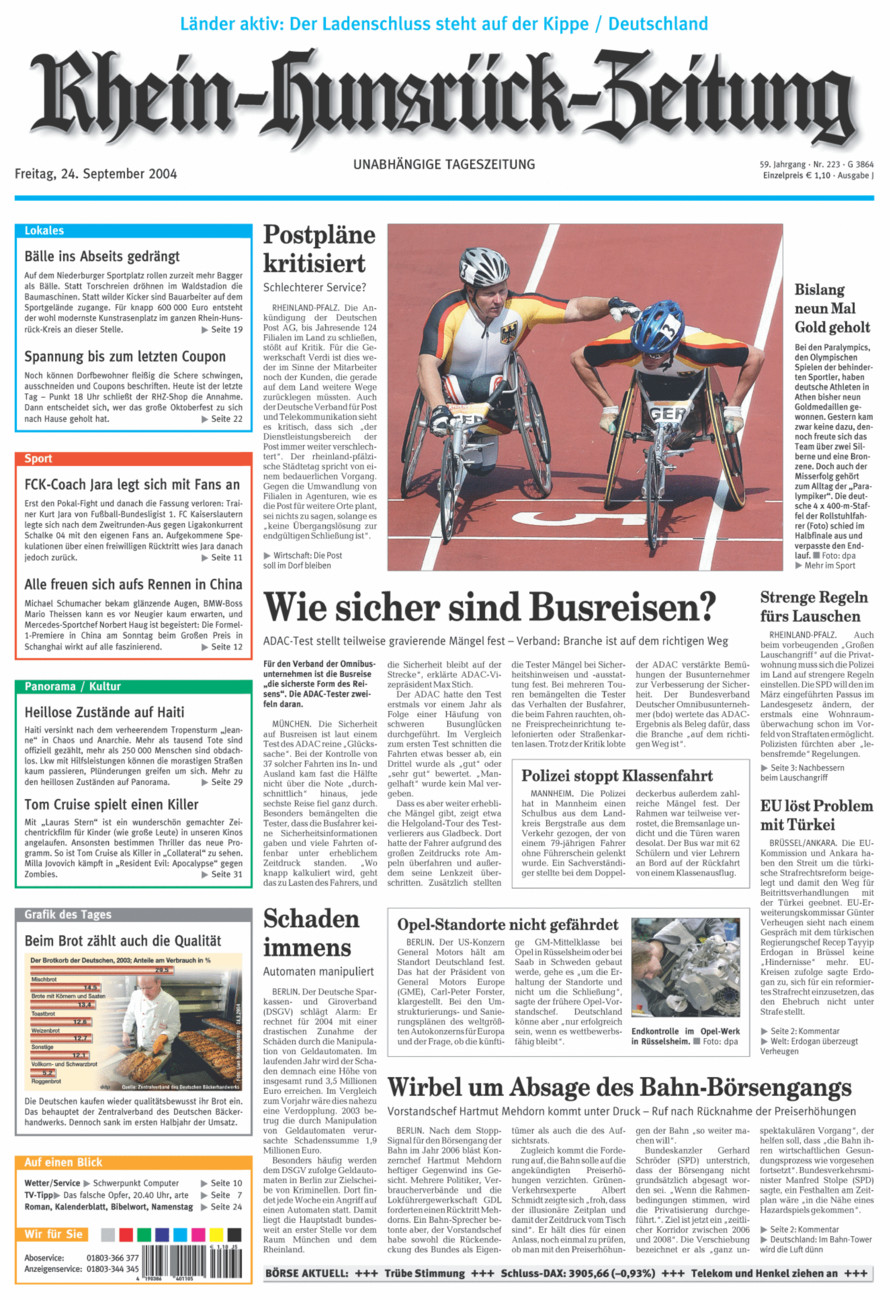 Rhein-Hunsrück-Zeitung vom Freitag, 24.09.2004