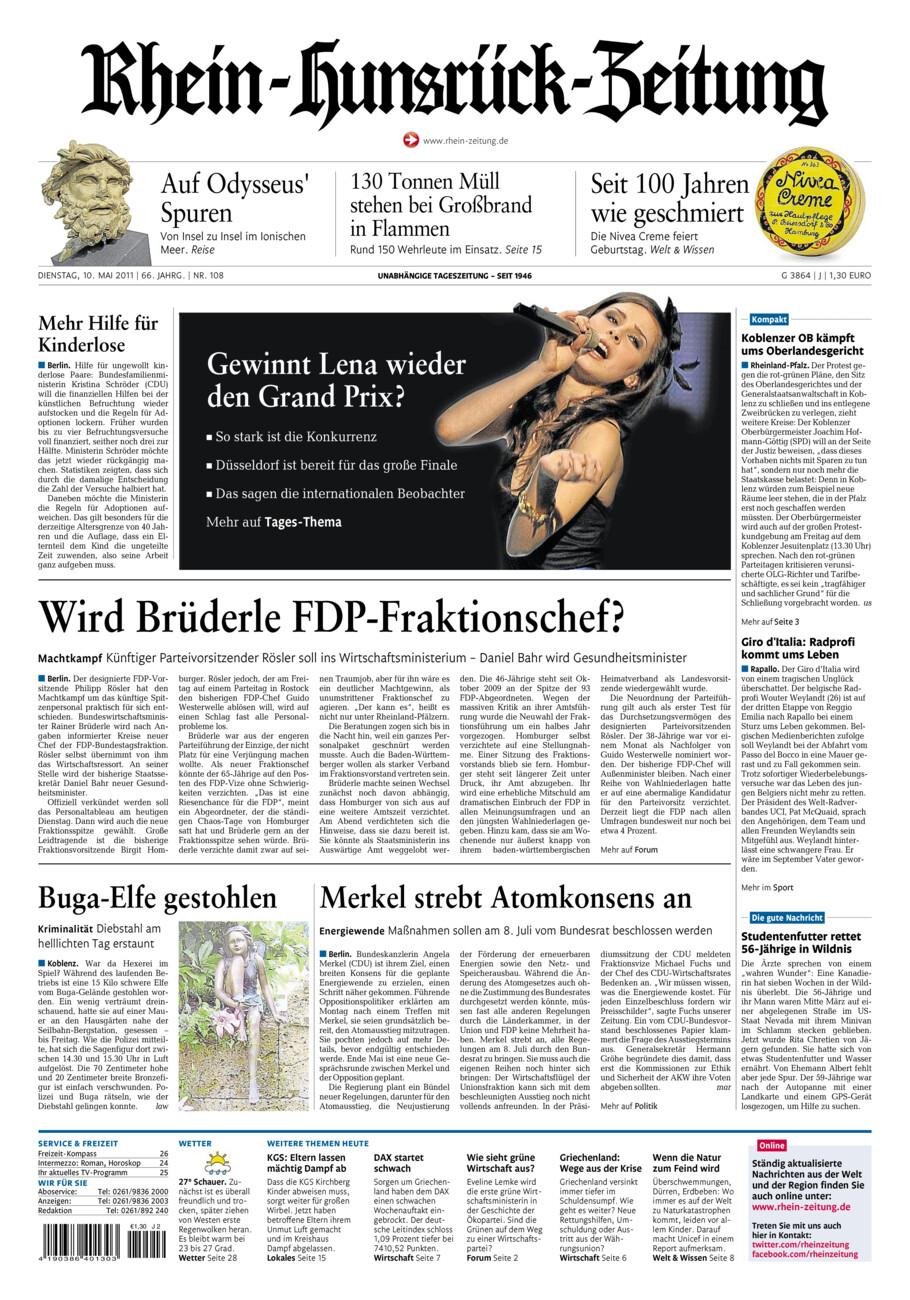 Rhein-Hunsrück-Zeitung vom Dienstag, 10.05.2011