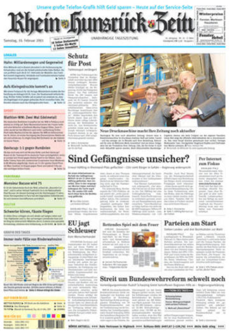 Rhein-Hunsrück-Zeitung vom Samstag, 10.02.2001