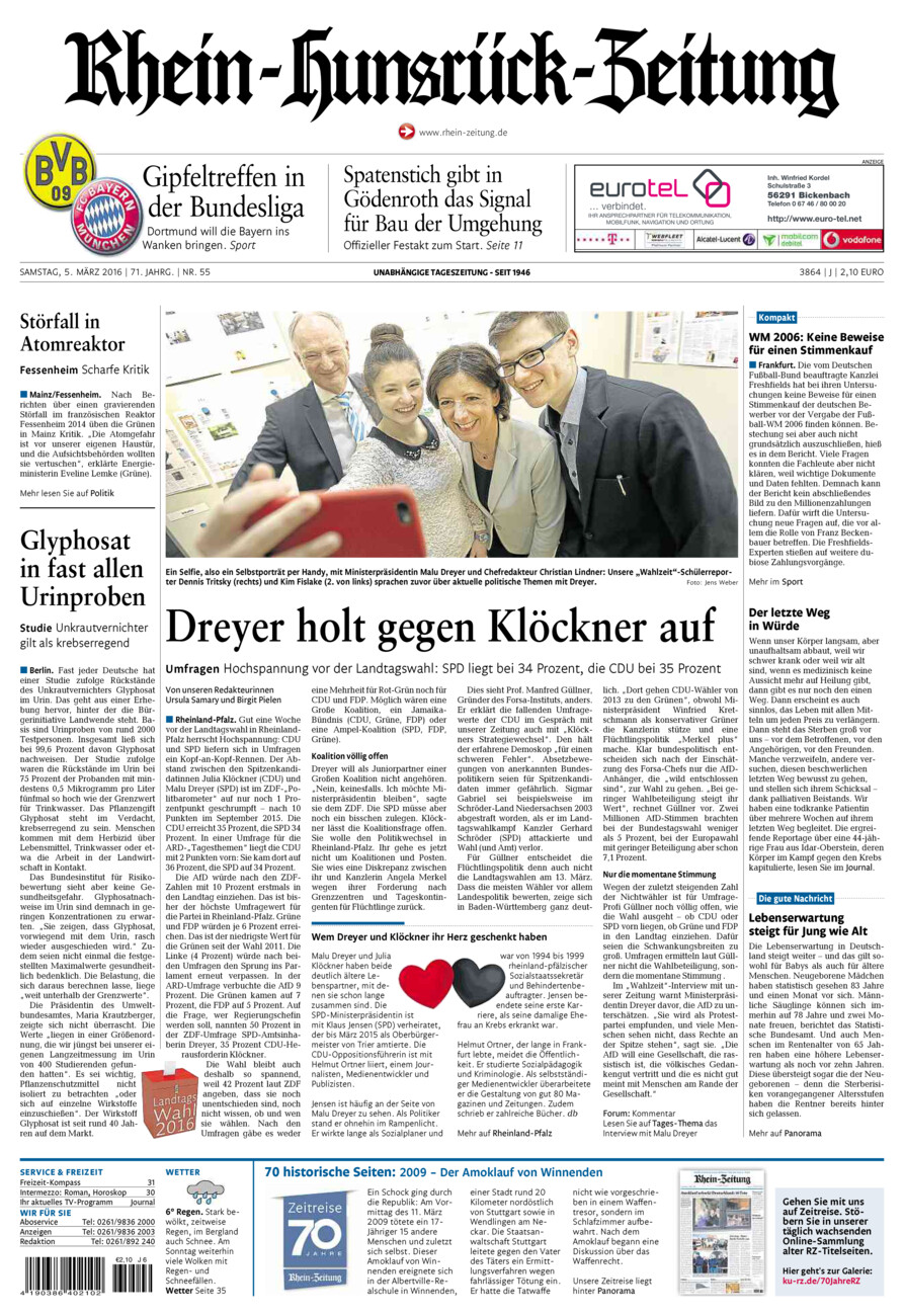 Rhein-Hunsrück-Zeitung vom Samstag, 05.03.2016