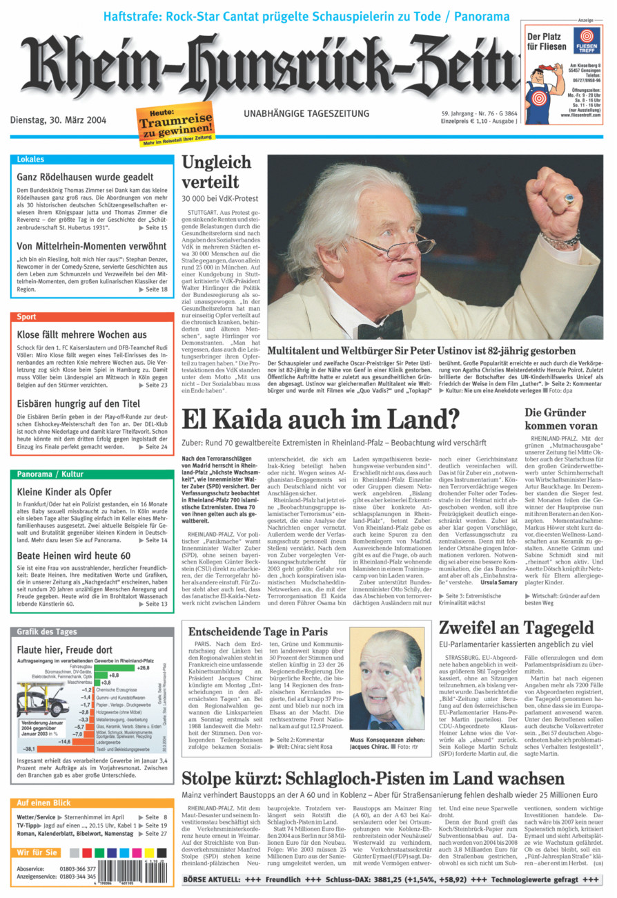 Rhein-Hunsrück-Zeitung vom Dienstag, 30.03.2004