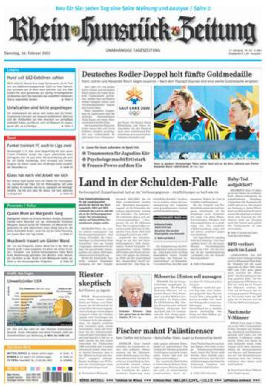 Rhein-Hunsrück-Zeitung vom Samstag, 16.02.2002