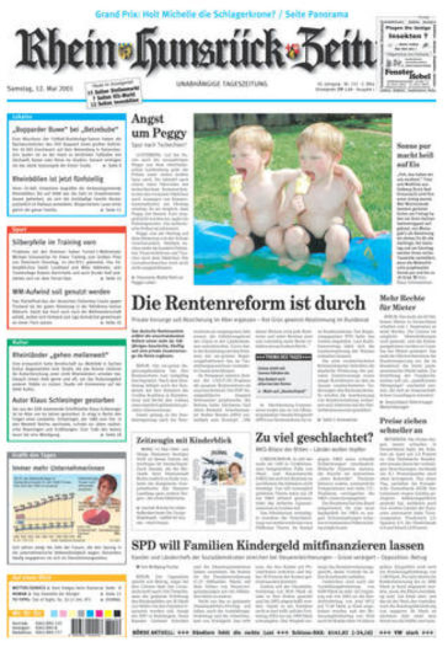 Rhein-Hunsrück-Zeitung vom Samstag, 12.05.2001