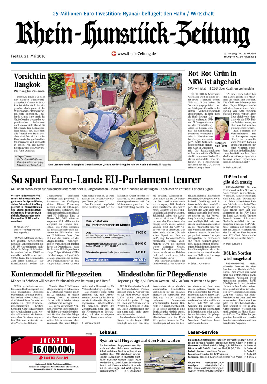Rhein-Hunsrück-Zeitung vom Freitag, 21.05.2010