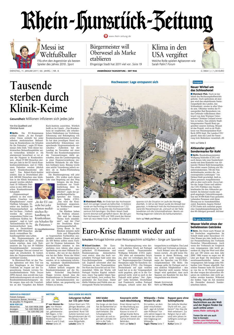 Rhein-Hunsrück-Zeitung vom Dienstag, 11.01.2011