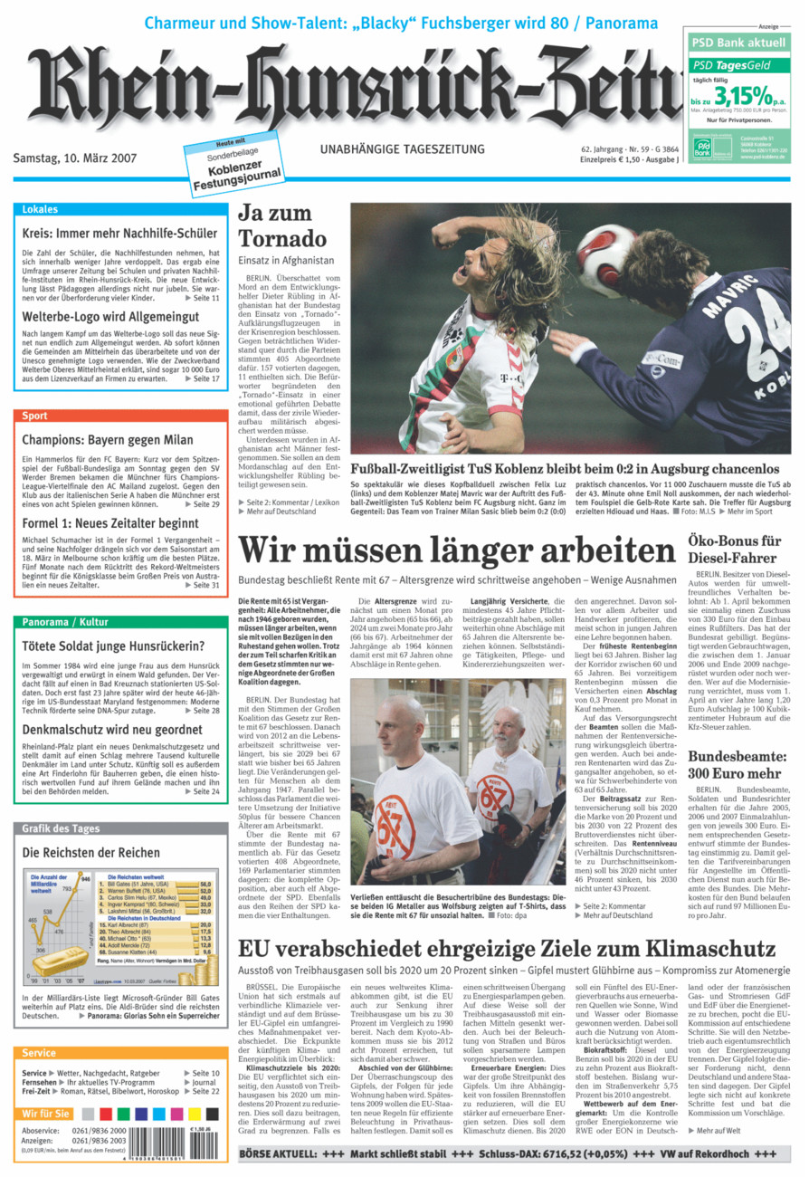 Rhein-Hunsrück-Zeitung vom Samstag, 10.03.2007