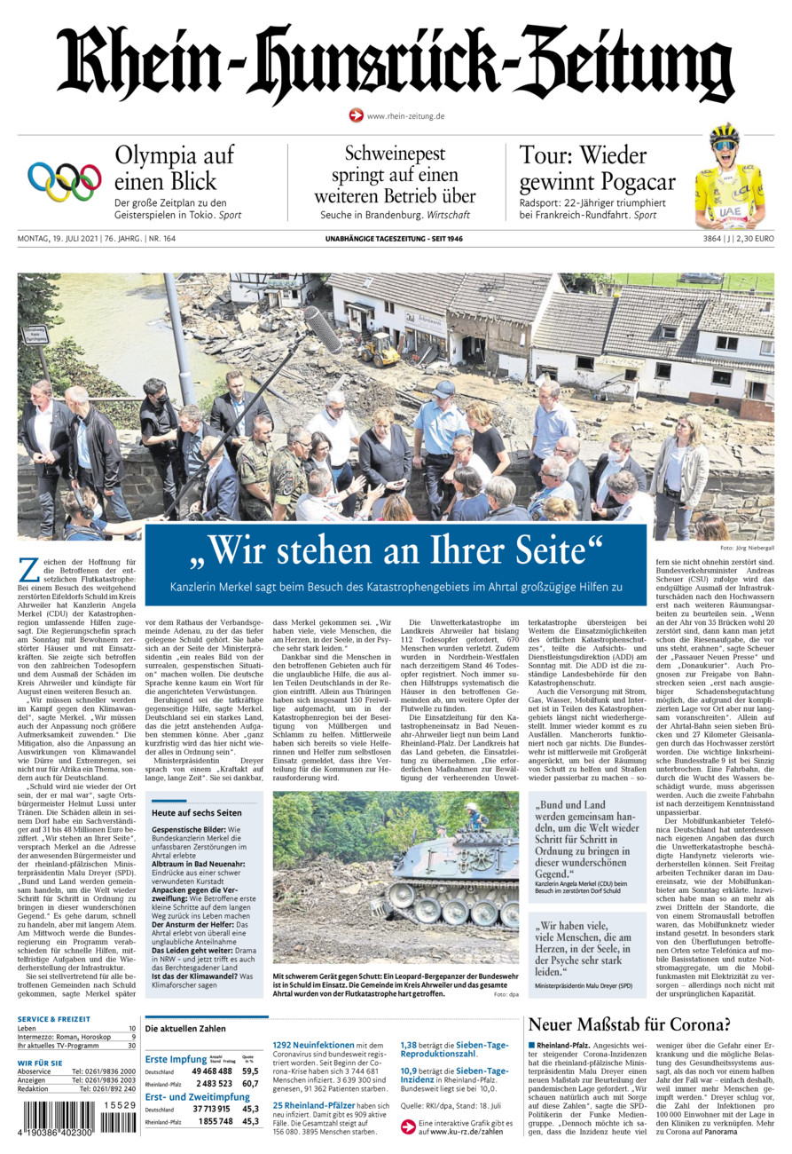 Rhein-Hunsrück-Zeitung vom Montag, 19.07.2021