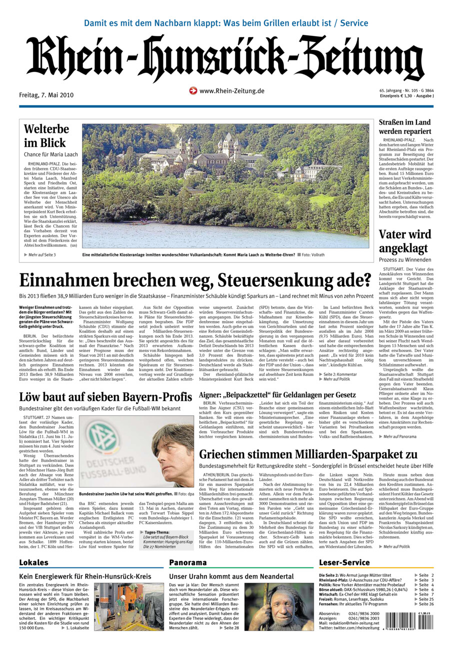 Rhein-Hunsrück-Zeitung vom Freitag, 07.05.2010