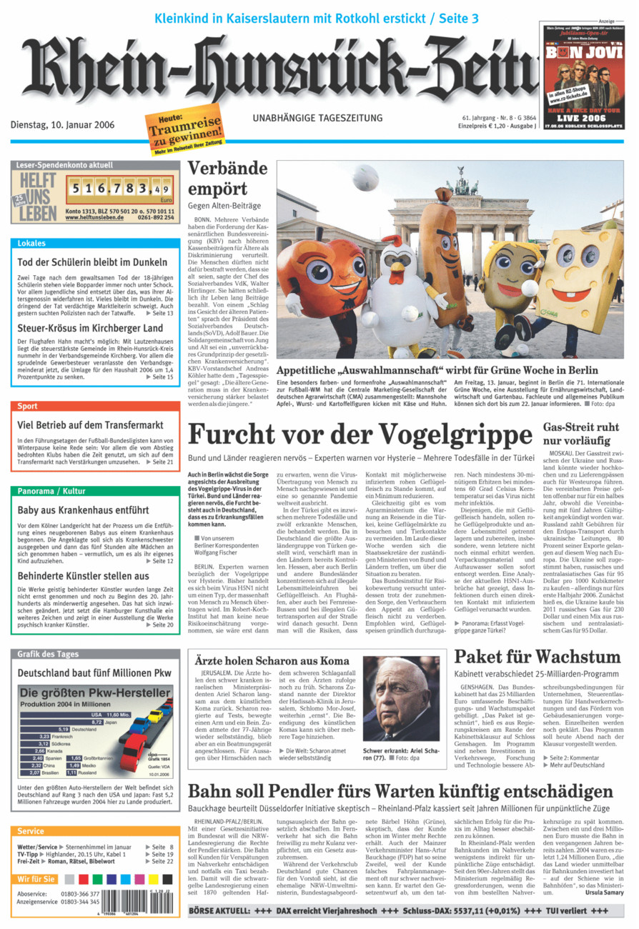 Rhein-Hunsrück-Zeitung vom Dienstag, 10.01.2006