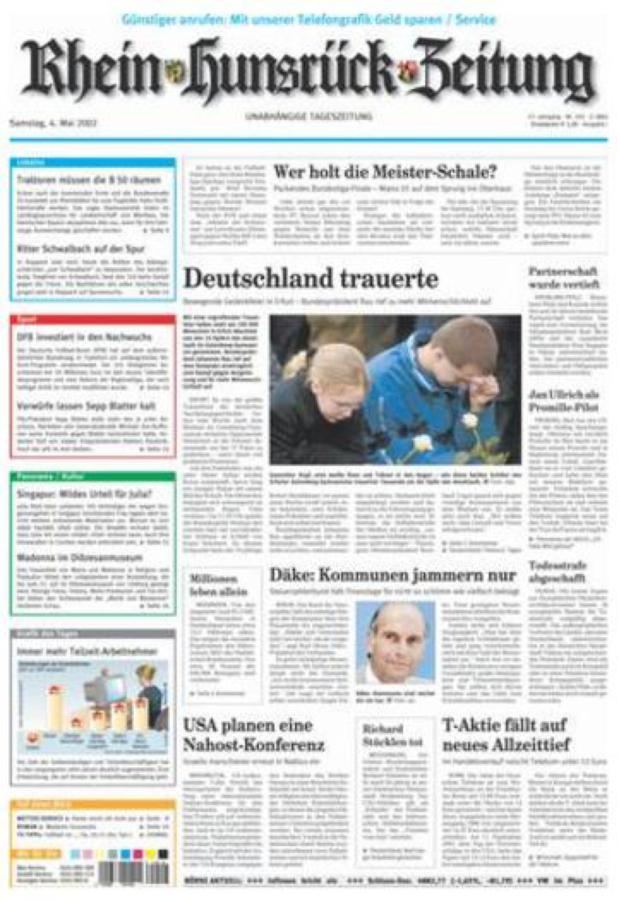 Rhein-Hunsrück-Zeitung vom Samstag, 04.05.2002