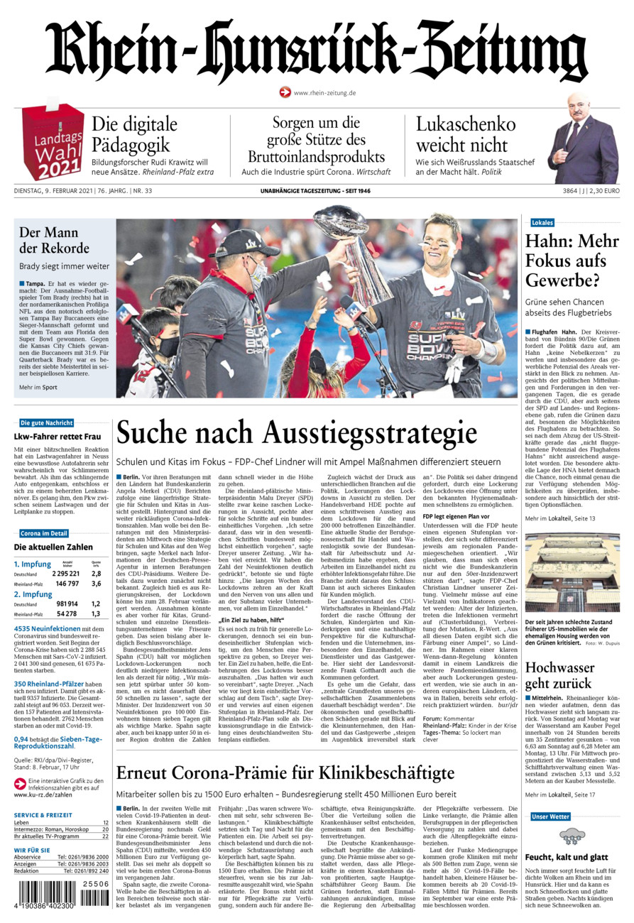 Rhein-Hunsrück-Zeitung vom Dienstag, 09.02.2021