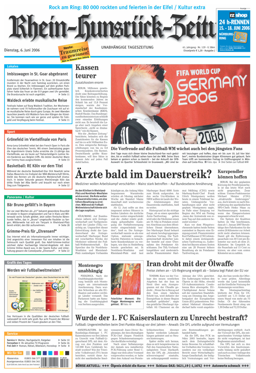 Rhein-Hunsrück-Zeitung vom Dienstag, 06.06.2006