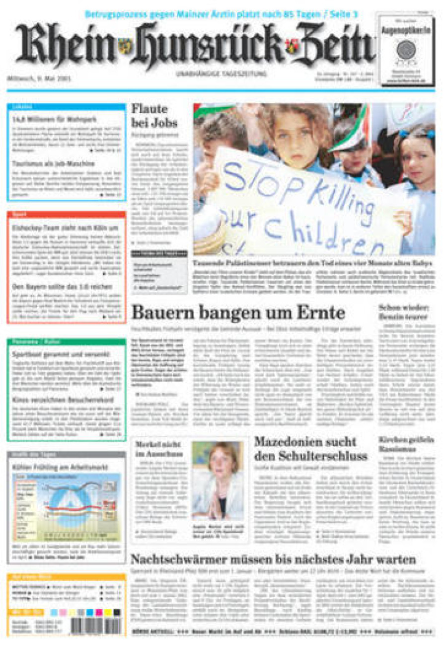 Rhein-Hunsrück-Zeitung vom Mittwoch, 09.05.2001