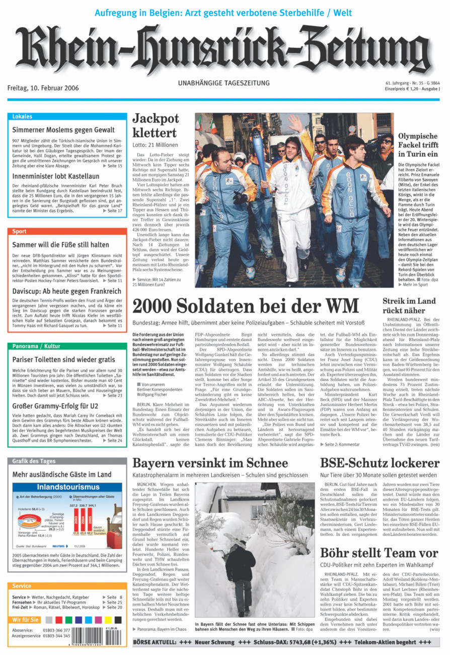 Rhein-Hunsrück-Zeitung vom Freitag, 10.02.2006