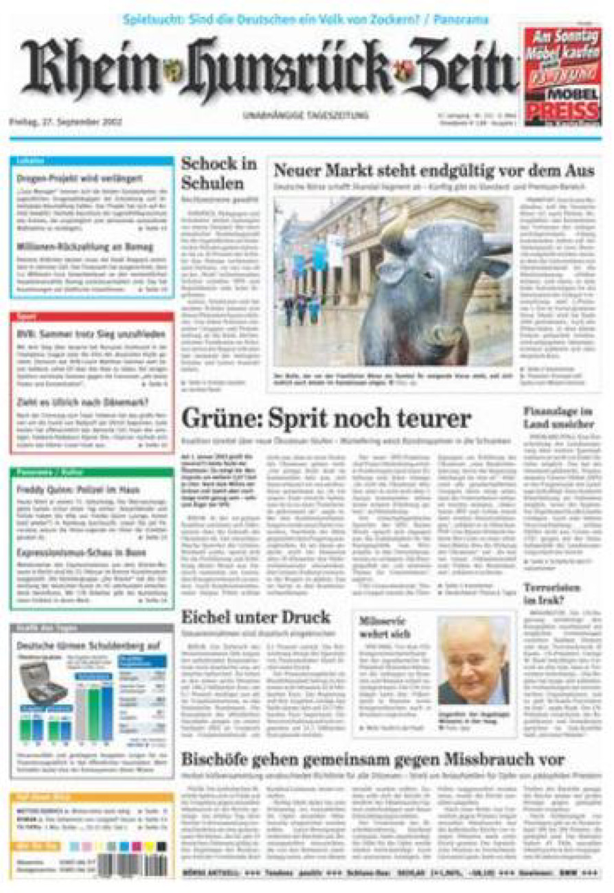 Rhein-Hunsrück-Zeitung vom Freitag, 27.09.2002