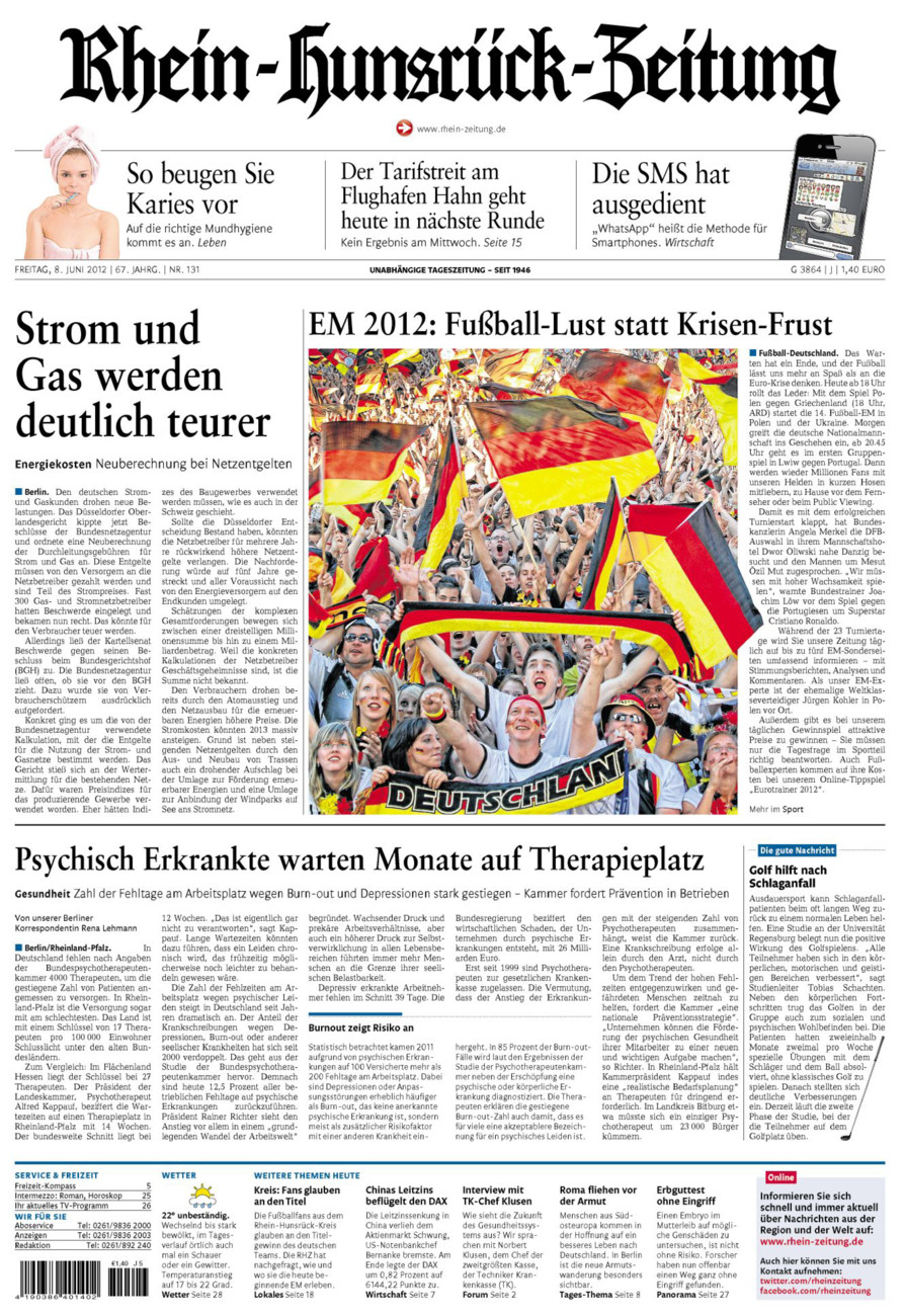 Rhein-Hunsrück-Zeitung vom Freitag, 08.06.2012