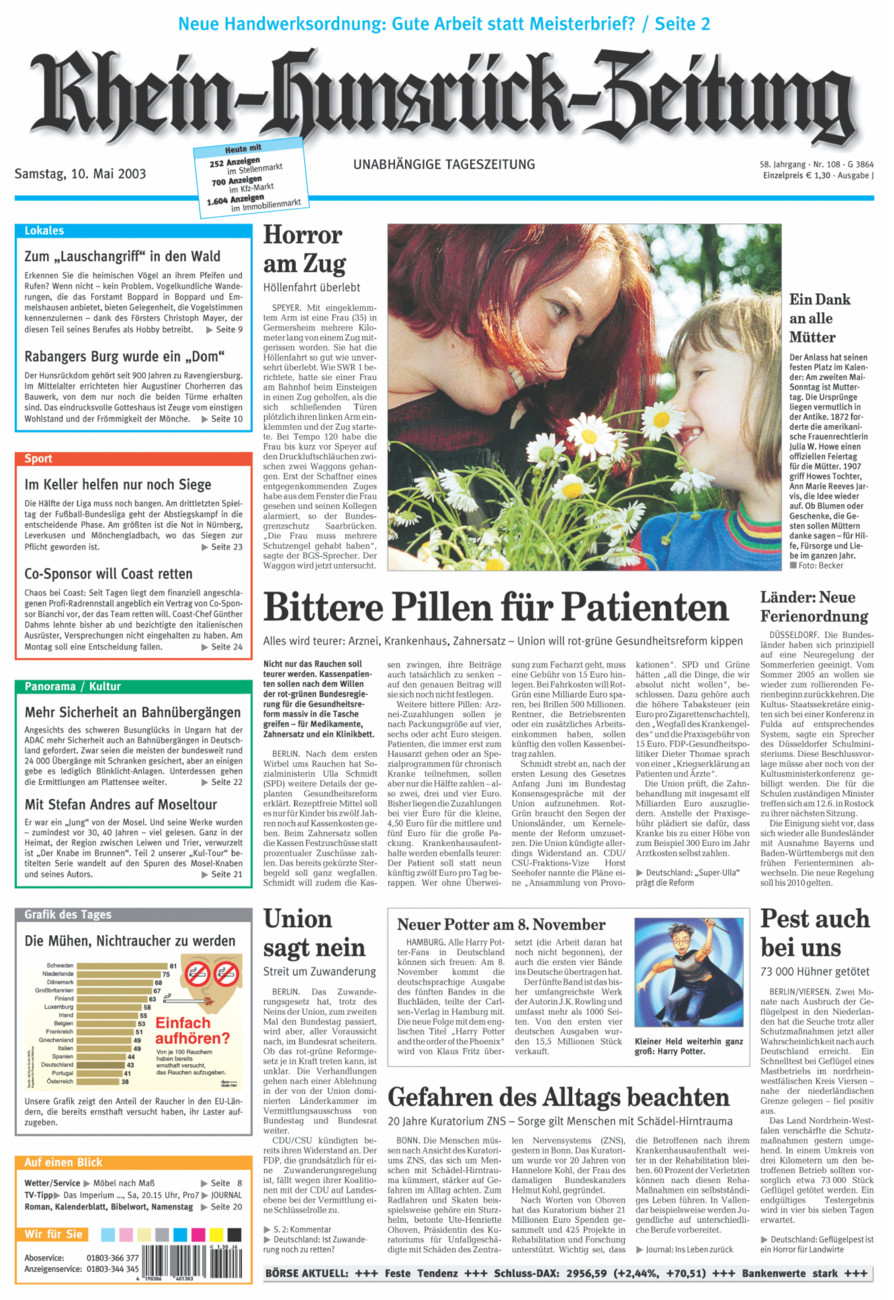 Rhein-Hunsrück-Zeitung vom Samstag, 10.05.2003