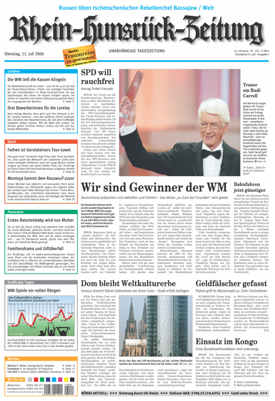 Rhein-Hunsrück-Zeitung vom Dienstag, 11.07.2006