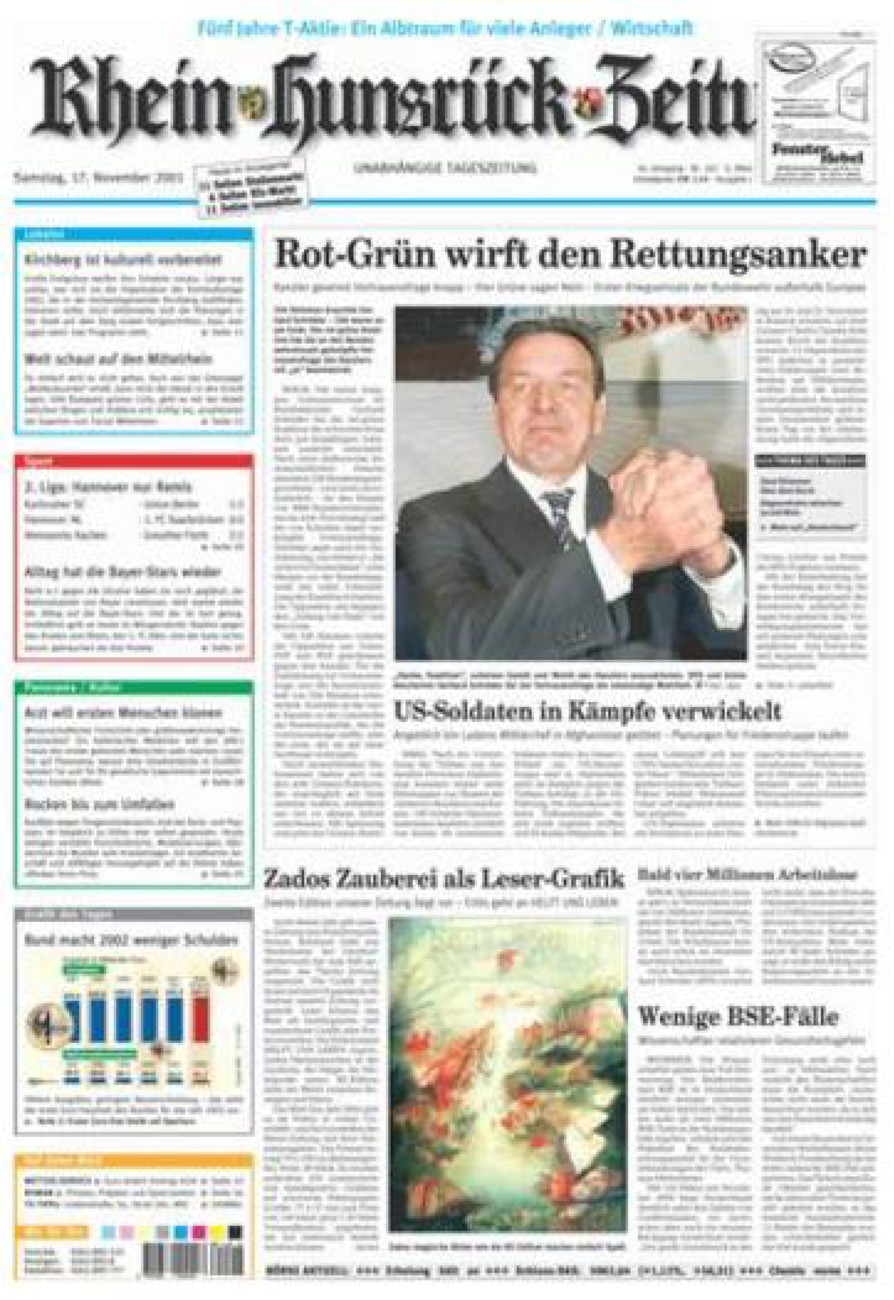 Rhein-Hunsrück-Zeitung vom Samstag, 17.11.2001