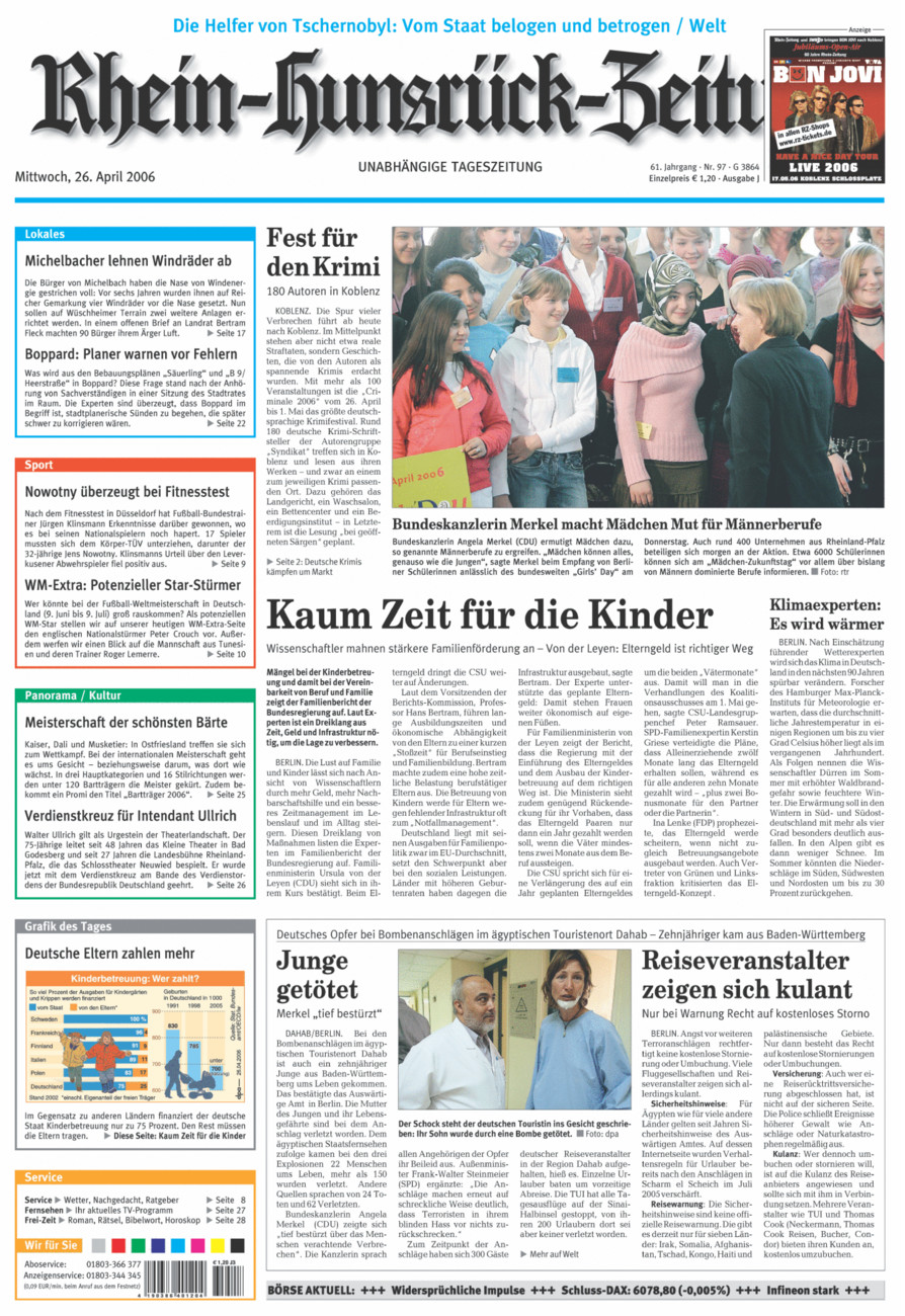 Rhein-Hunsrück-Zeitung vom Mittwoch, 26.04.2006