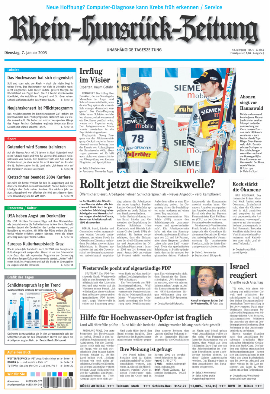 Rhein-Hunsrück-Zeitung vom Dienstag, 07.01.2003