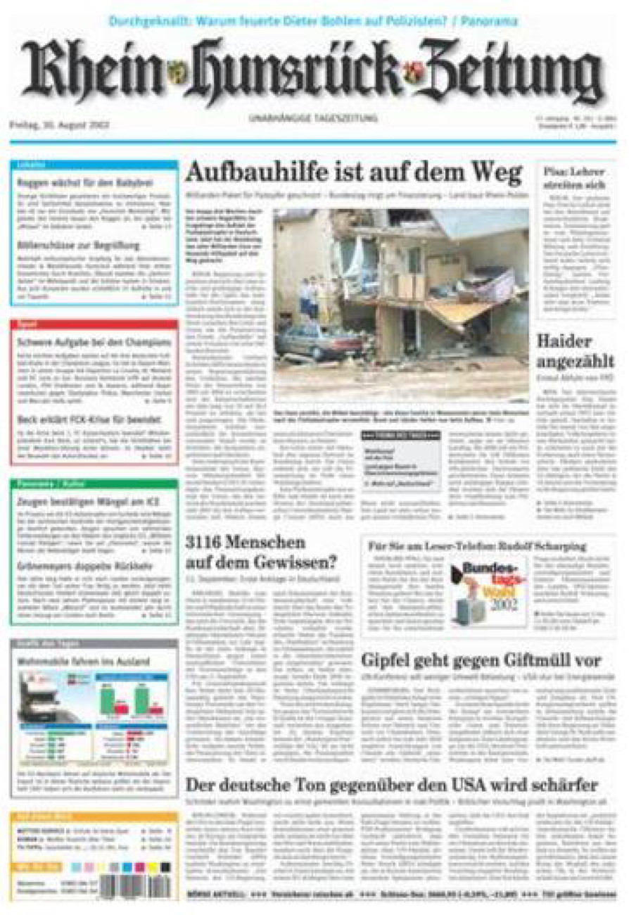 Rhein-Hunsrück-Zeitung vom Freitag, 30.08.2002