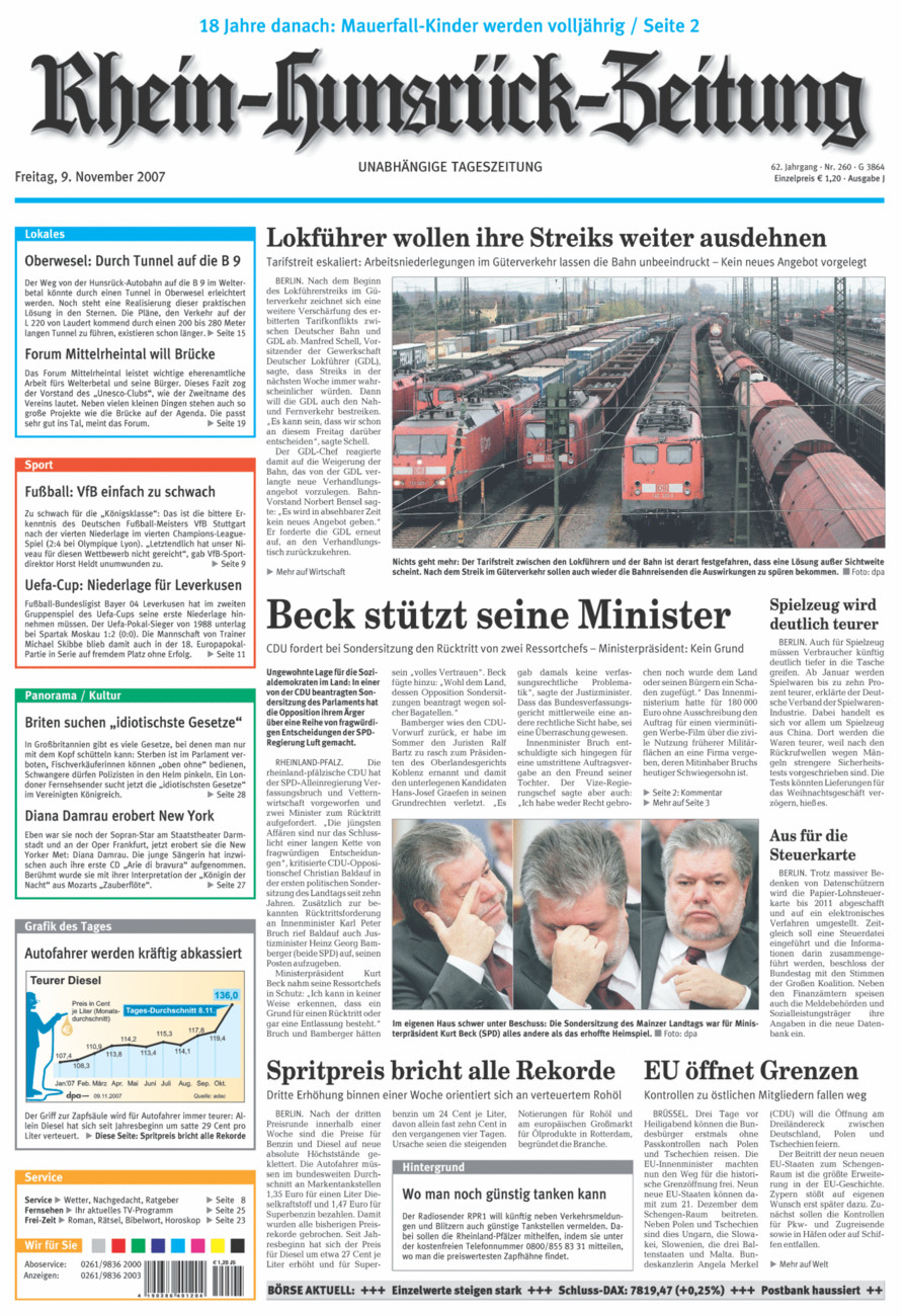 Rhein-Hunsrück-Zeitung vom Freitag, 09.11.2007