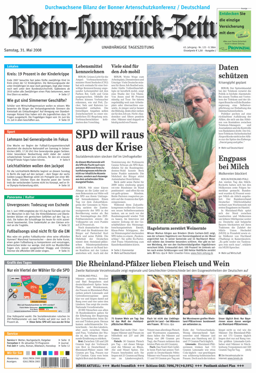 Rhein-Hunsrück-Zeitung vom Samstag, 31.05.2008