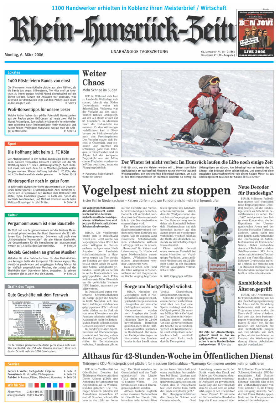 Rhein-Hunsrück-Zeitung vom Montag, 06.03.2006