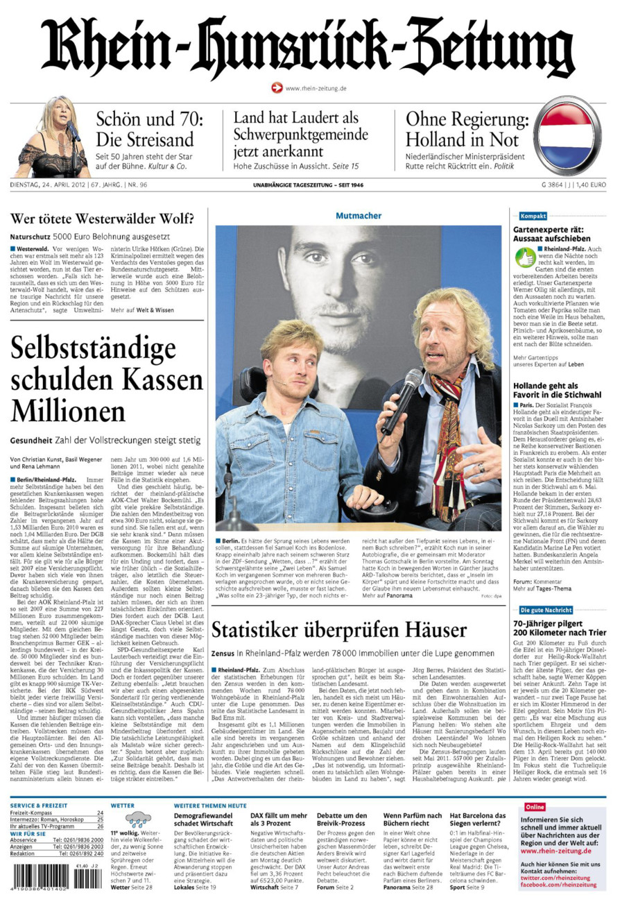 Rhein-Hunsrück-Zeitung vom Dienstag, 24.04.2012