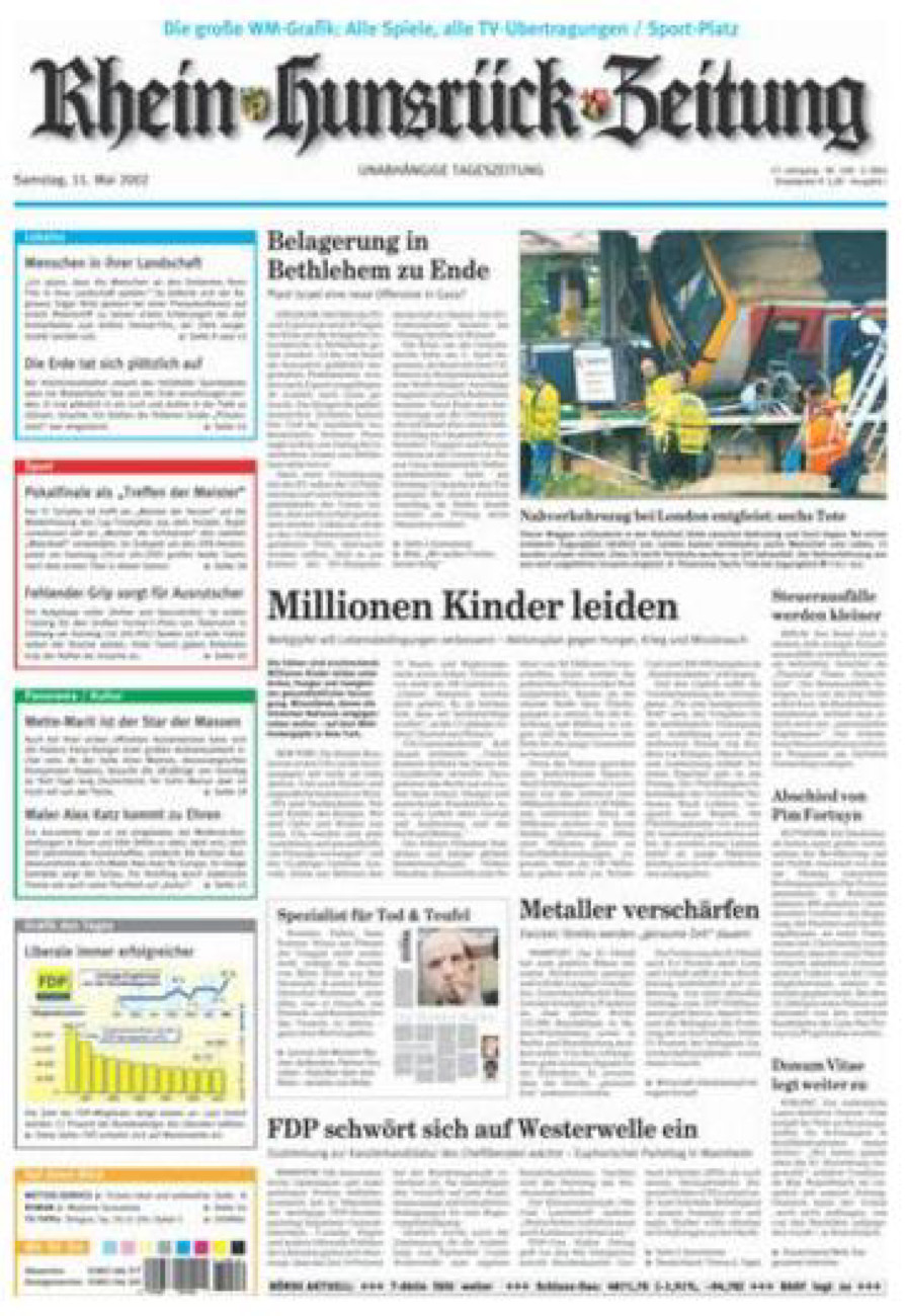 Rhein-Hunsrück-Zeitung vom Samstag, 11.05.2002