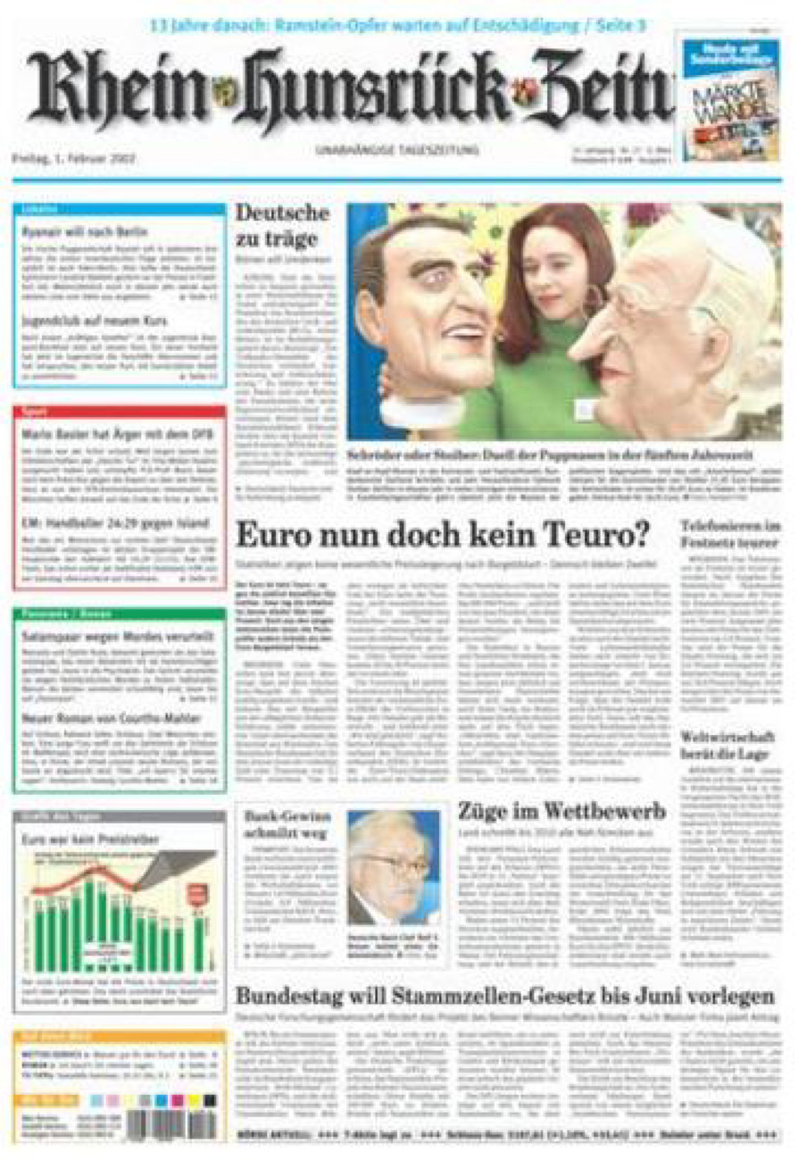 Rhein-Hunsrück-Zeitung vom Freitag, 01.02.2002