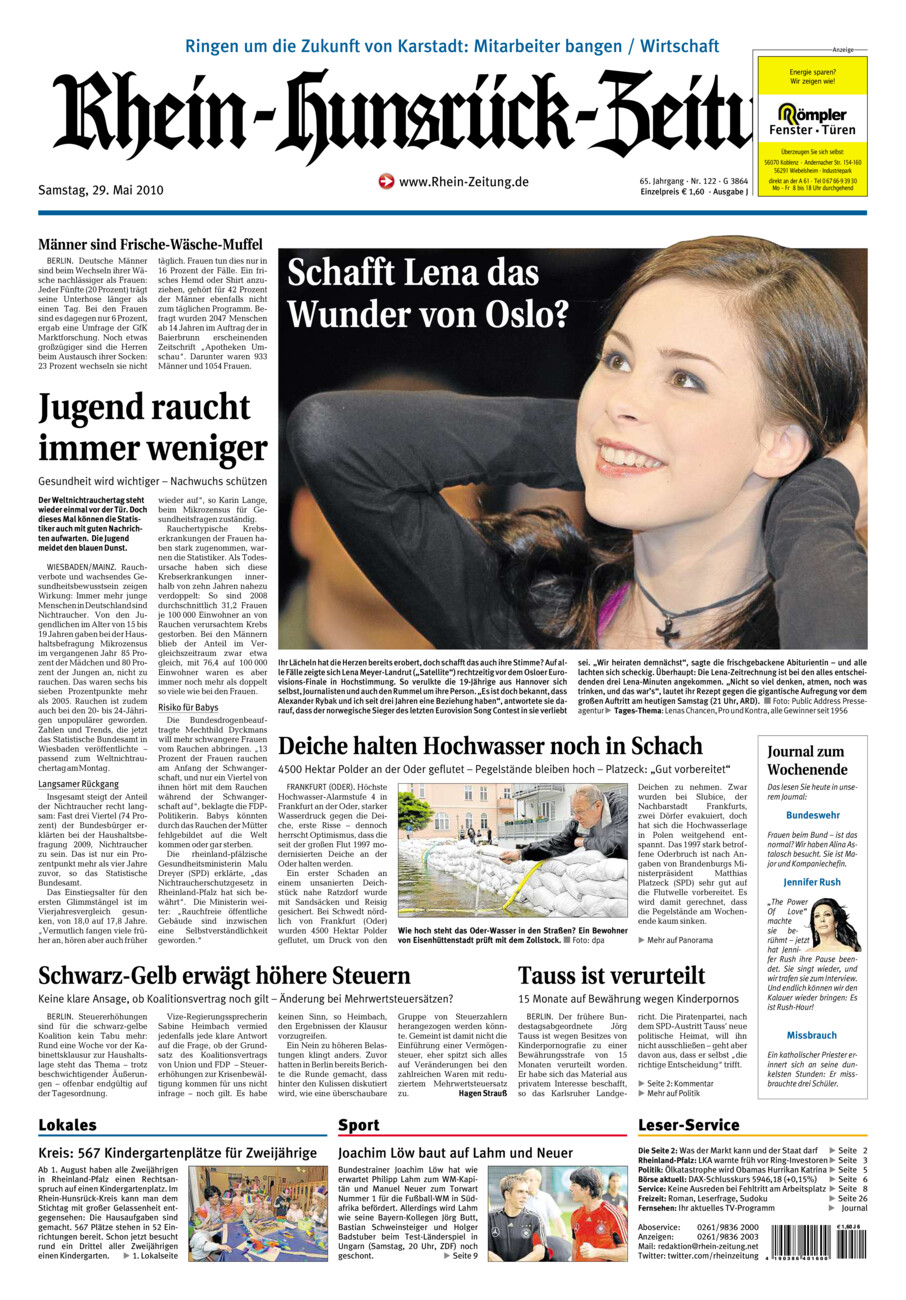 Rhein-Hunsrück-Zeitung vom Samstag, 29.05.2010