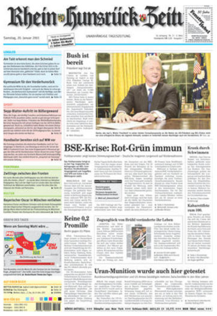 Rhein-Hunsrück-Zeitung vom Samstag, 20.01.2001