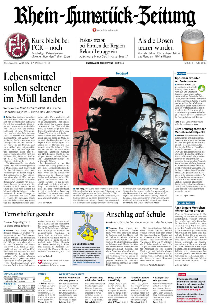 Rhein-Hunsrück-Zeitung vom Dienstag, 20.03.2012