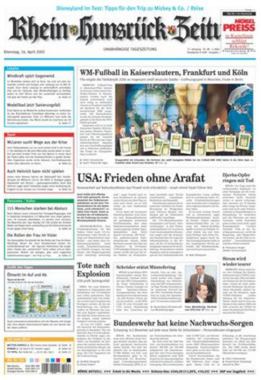 Rhein-Hunsrück-Zeitung vom Dienstag, 16.04.2002