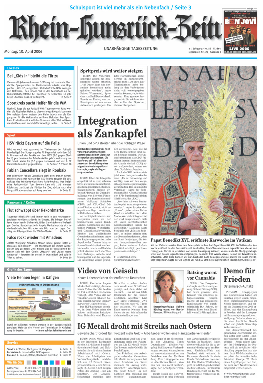 Rhein-Hunsrück-Zeitung vom Montag, 10.04.2006