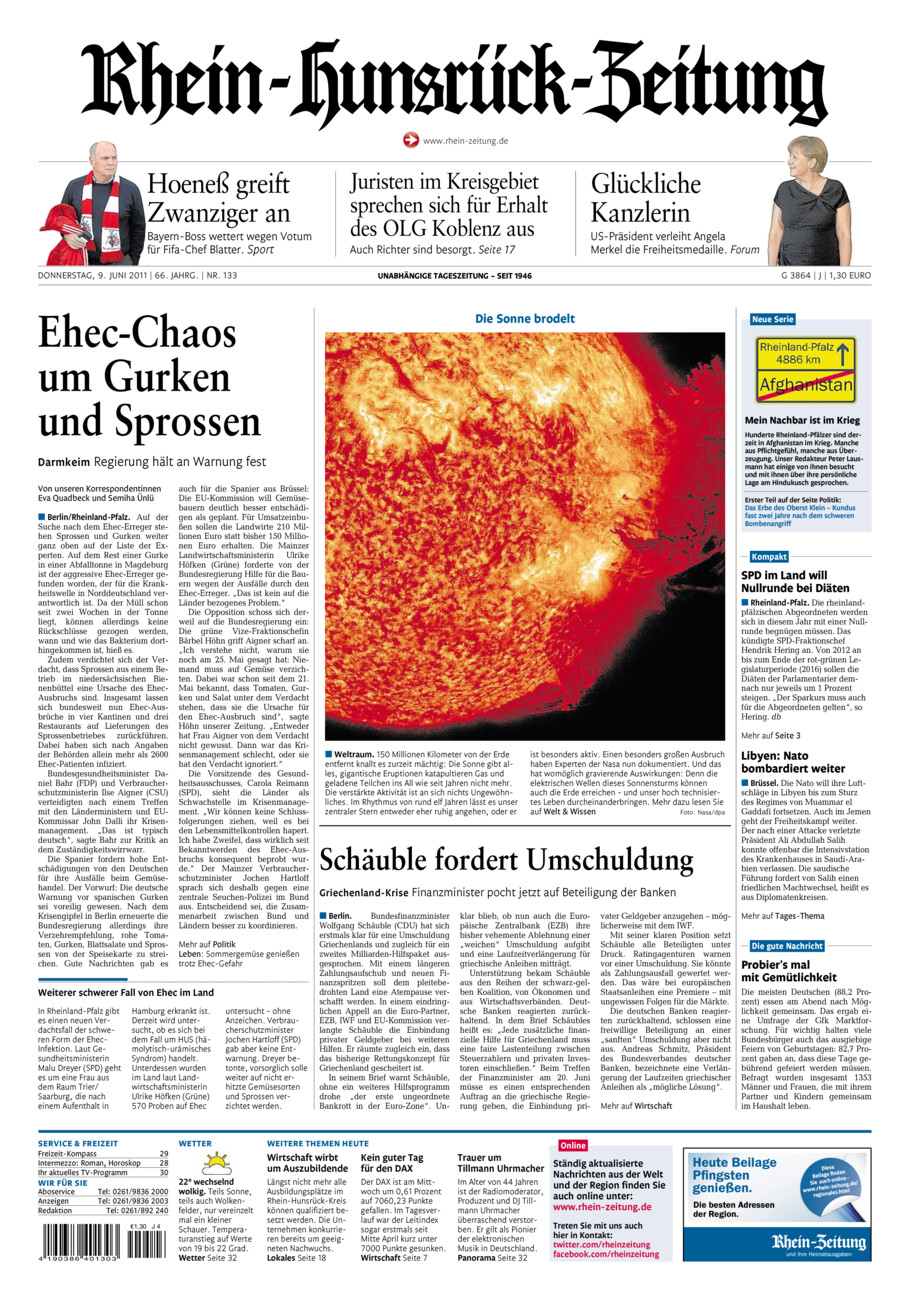 Rhein-Hunsrück-Zeitung vom Donnerstag, 09.06.2011
