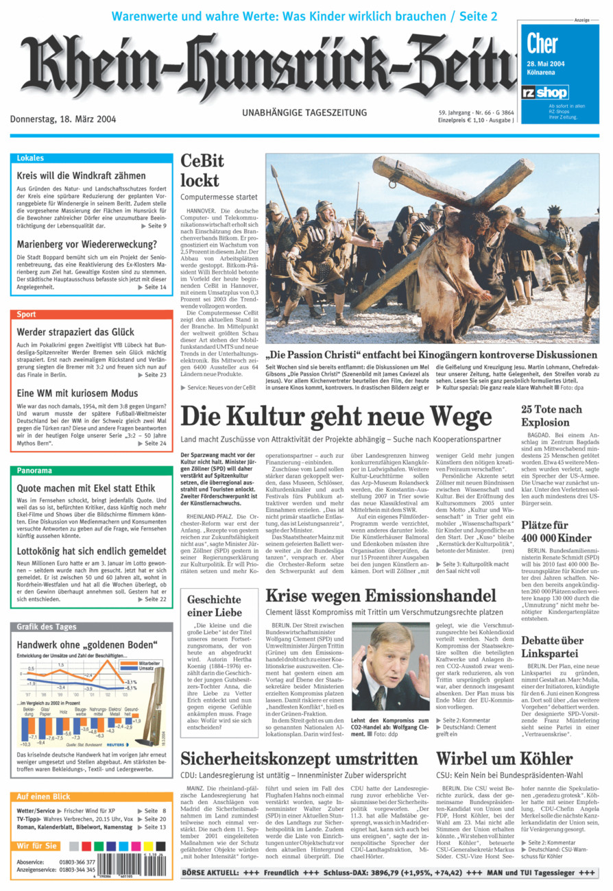 Rhein-Hunsrück-Zeitung vom Donnerstag, 18.03.2004