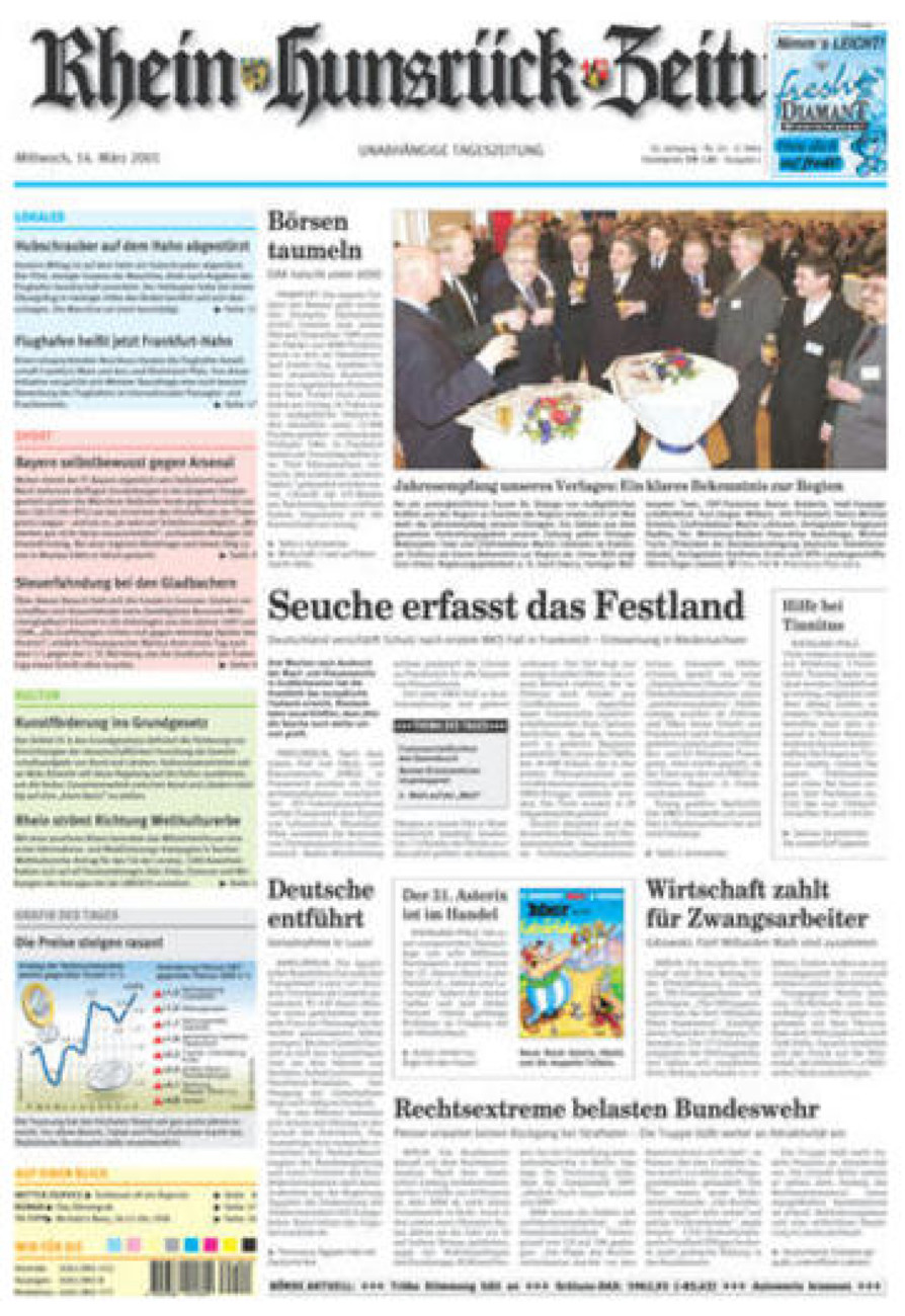 Rhein-Hunsrück-Zeitung vom Mittwoch, 14.03.2001