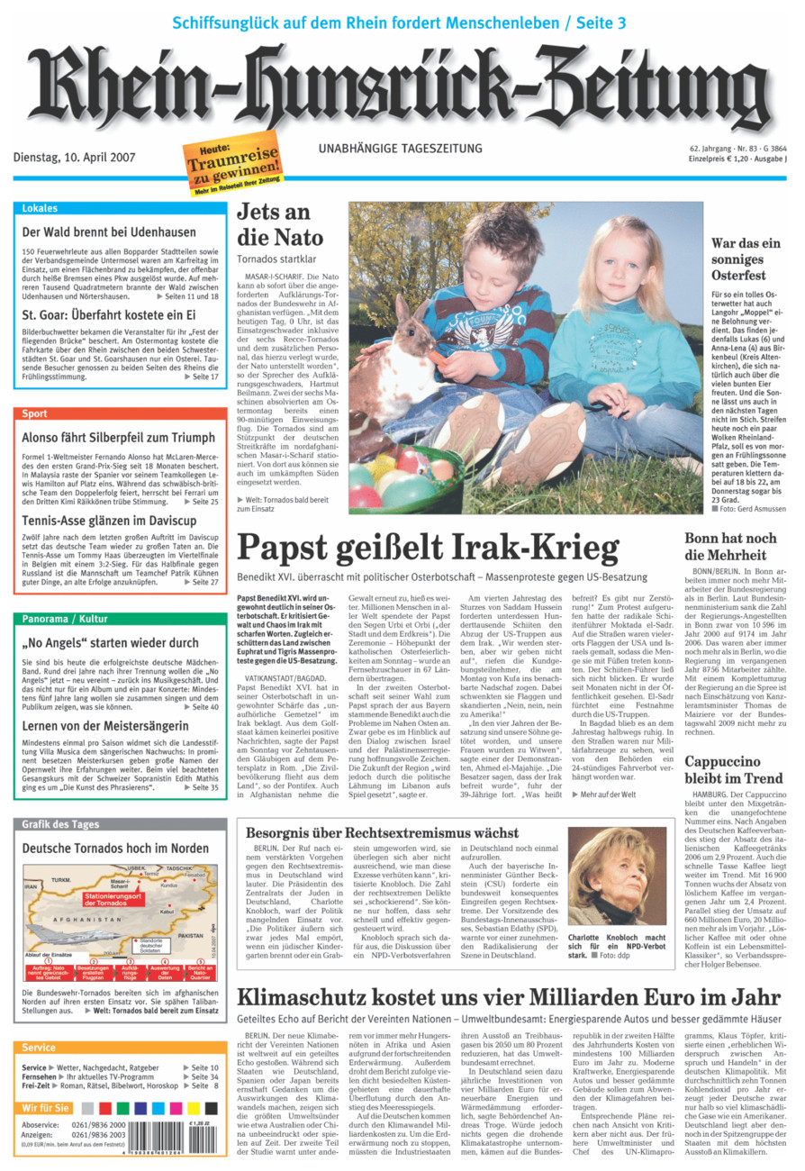 Rhein-Hunsrück-Zeitung vom Dienstag, 10.04.2007