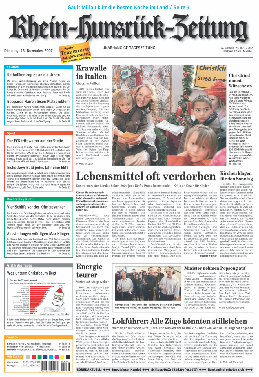 Rhein-Hunsrück-Zeitung vom Dienstag, 13.11.2007