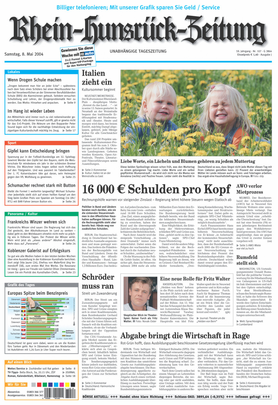 Rhein-Hunsrück-Zeitung vom Samstag, 08.05.2004