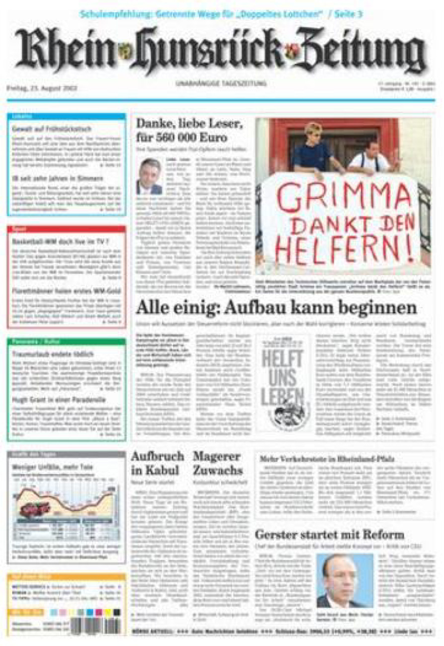 Rhein-Hunsrück-Zeitung vom Freitag, 23.08.2002