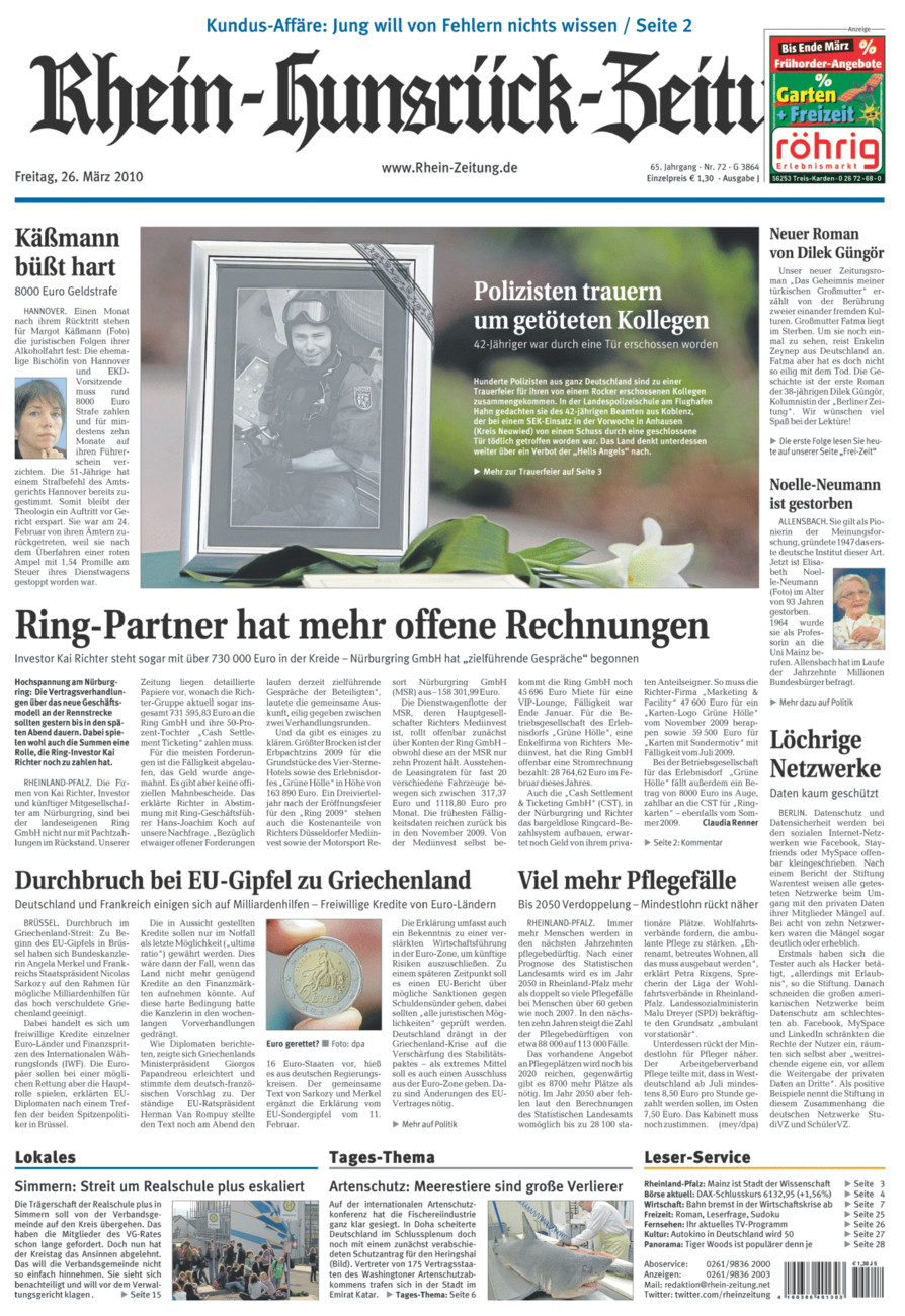 Rhein-Hunsrück-Zeitung vom Freitag, 26.03.2010