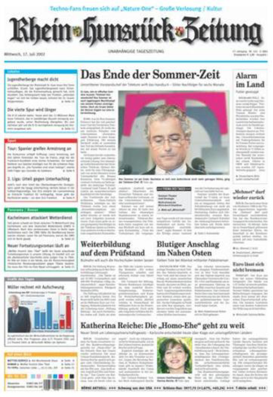 Rhein-Hunsrück-Zeitung vom Mittwoch, 17.07.2002