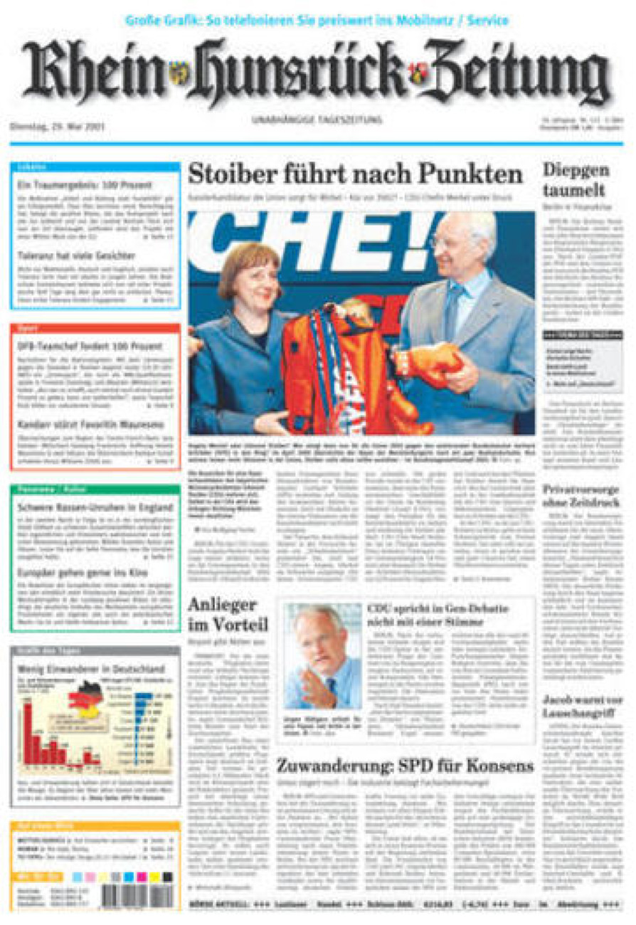 Rhein-Hunsrück-Zeitung vom Dienstag, 29.05.2001